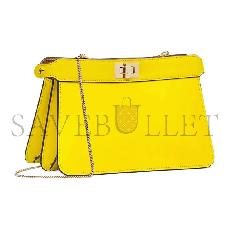 FENDI NAPPA SMALL PEEKABOO I SEE U EAST WEST CHAIN SATCHEL LIMONE 8BN322ADYDF1D4I (21*14*10cm)